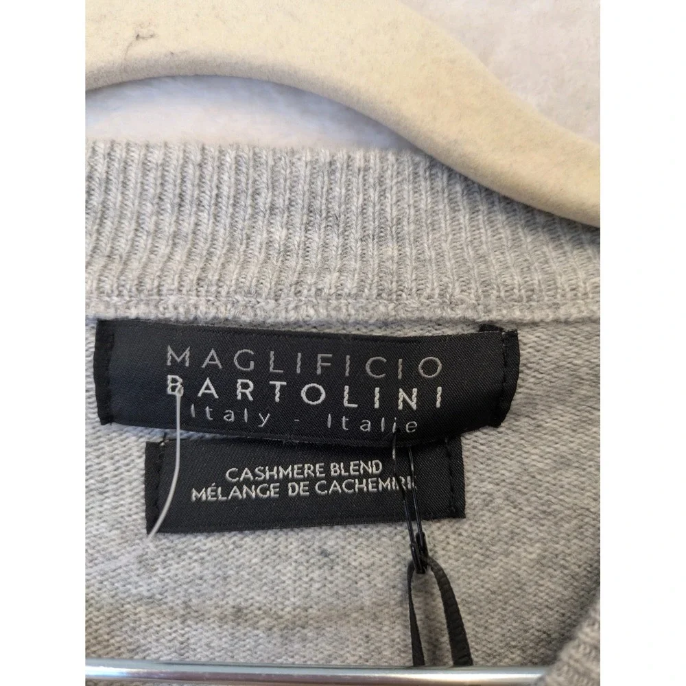 Maglificio Bartolini Men's Size M‎ Cashmere Blend Crew Neck Sweater Gray